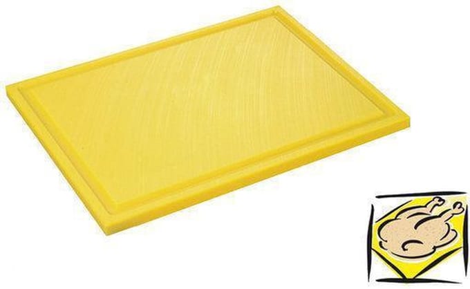 Interlux Snijplaat met sapgoot - 325x265x15mm - Geel