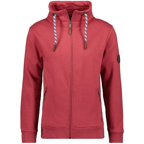 Ragman Vest High Neck Drawstring Sweat Cardigan Zip Vintage Red / male