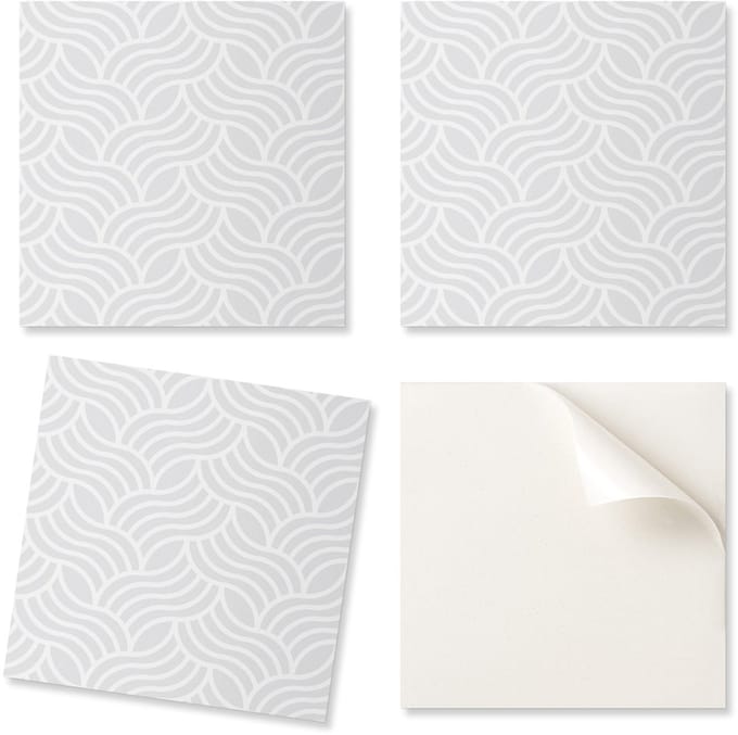 Zelfklevend vinylbehang met een harmonieus golvend printpatroon, 9x30x30 cm