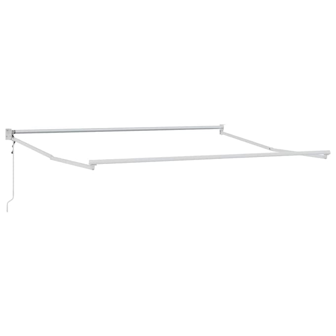 vidaXL - Inklapbaar - Zonnewering - Frame - Wit - 350 - x - 250 - cm - Aluminium