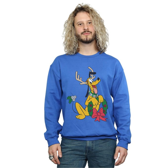 Disney Heren Pluto Kerstmis Rendier Sweatshirt (Koningsblauw)