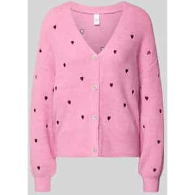 regular fit cardigan met escorial-wolaandeel model 'Fleur'