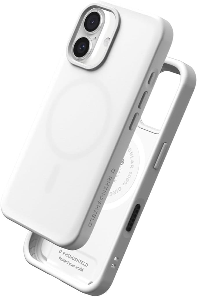 Rhinoshield, Hoesje Geschikt voor Apple iPhone 16 Plus Model SolidX Ultra-stevig compatibel met Magsafe, Wit