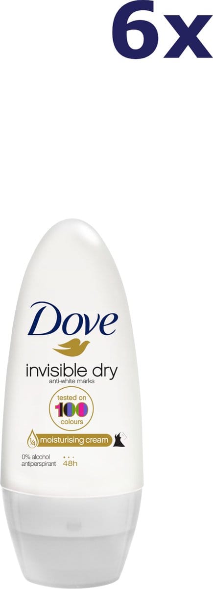 Dove - Deodorant - Roller - Invisible Dry - 50ml x 6