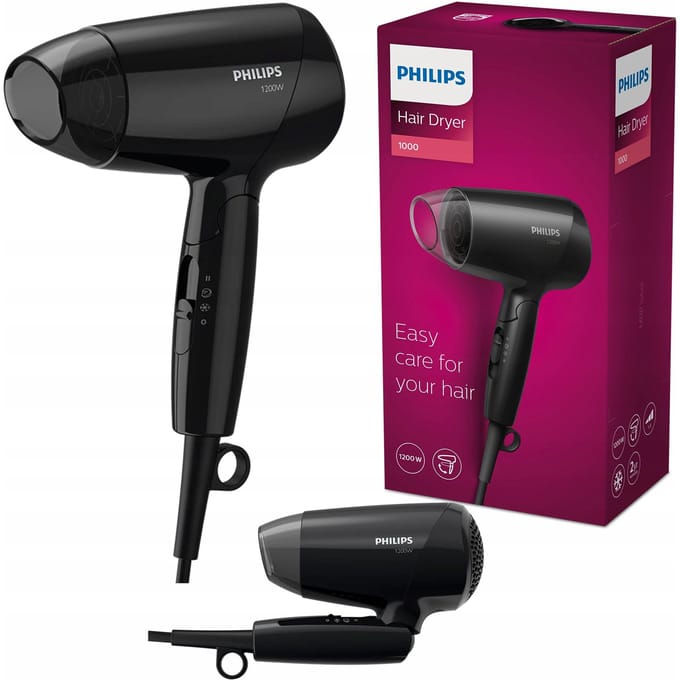 Philips Bhc010/10 Sèche-cheveux 1200W Pliable Touristique Noir