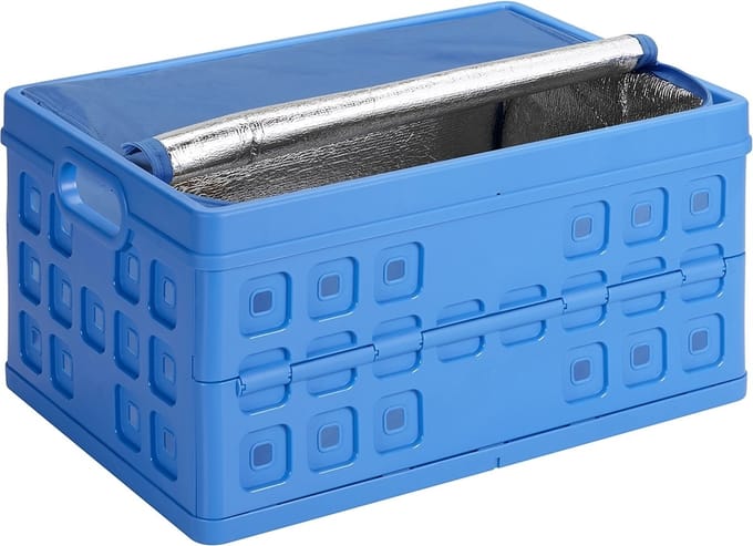 Sunware Square Vouwkrat 46L - Met koeltas - Blauw