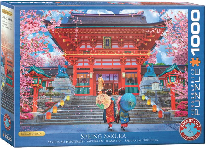 Eurographics - Lente Sakura [Spring Sakura] - Lars Stewart - 1000 stukjes 68×48cm (b×h) - Legpuzzel