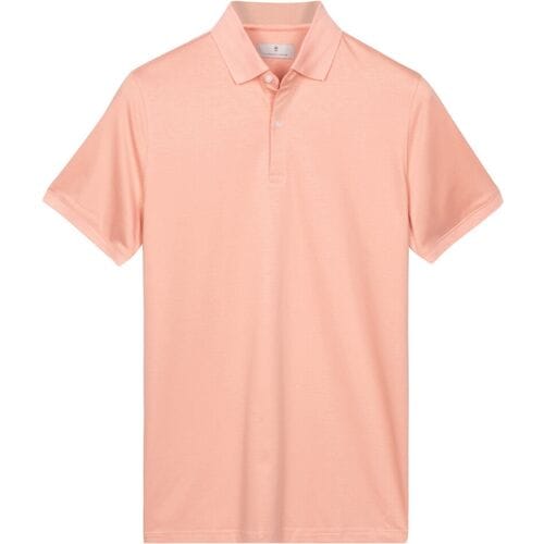 Thomas Maine Polo Soft Liquid Cotton Short Sleeve Soft Coral / male