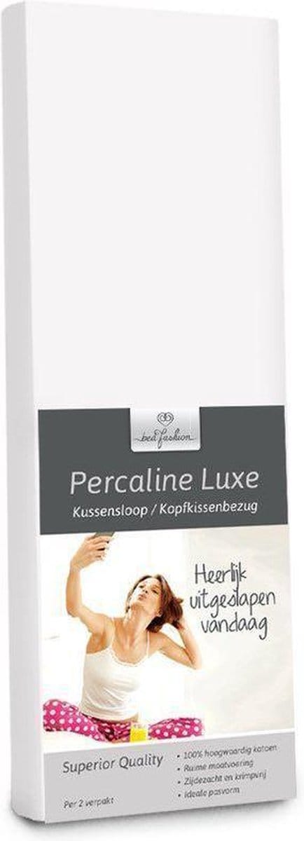 Bed-Fashion katoenen slopen  Wit (per 2 st.) - 60 x 70 cm - Wit