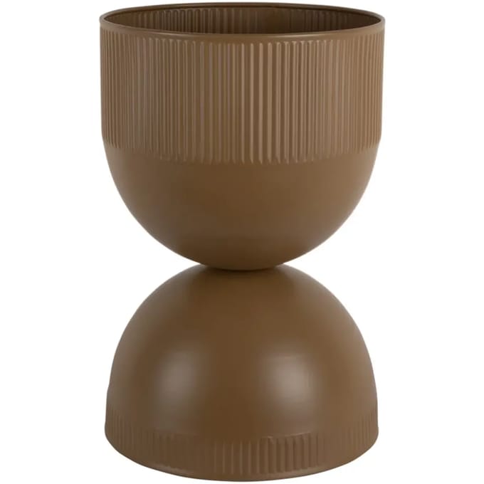 Present Time Bloempot Tonar Medium - Bruin - 25.5x25.5x39cm - Modern