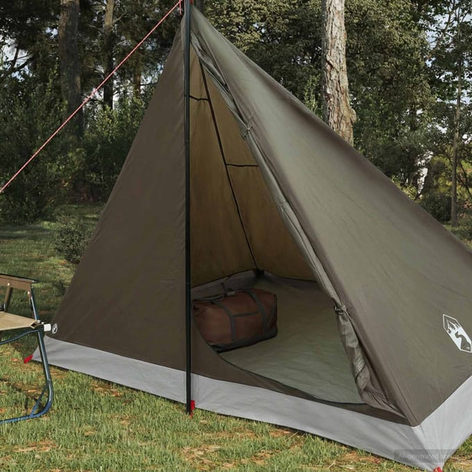 vidaXL - Backpacking - Tent - 4-persoons - Bruin - en - Grijs