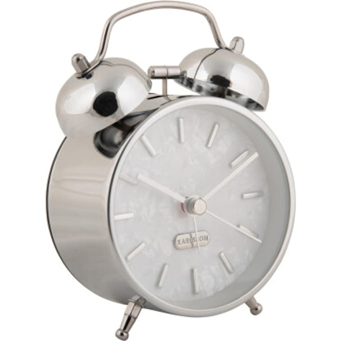 Karlsson - Wekker Pearl Glow - Chrome plated