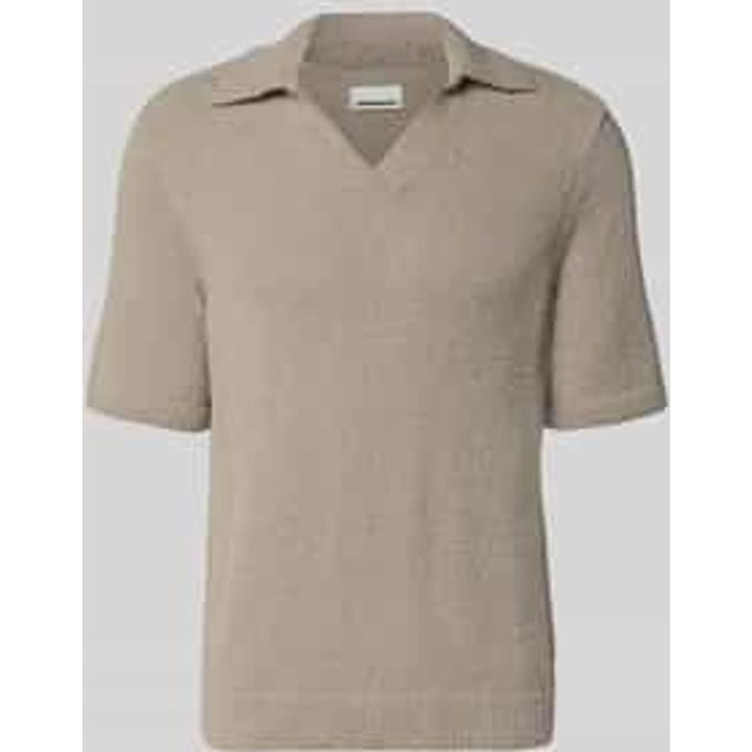 regular fit poloshirt van mix van biologisch katoen model 'BOUCLE'