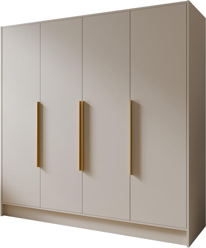 Kledingkast Goya I 200 cm (kasjmier, gouden handgrepen)