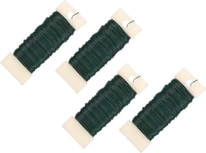 Bloemendraad Rollen - Krans Decoratie - Bloemen Styling - Flexibel Ijzerdraad - 4 Rollen - Groen