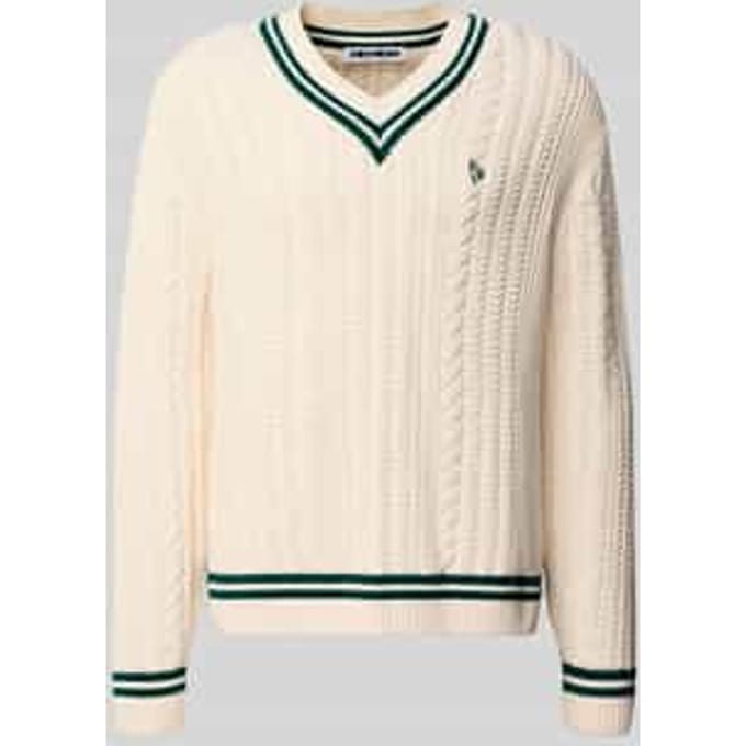 Gebreide pullover met kabelpatroon