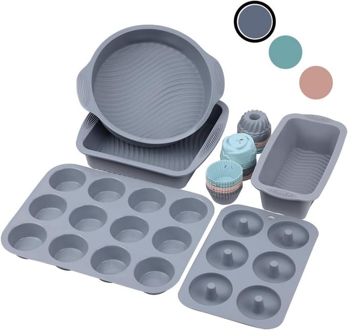 Silicone Bakvormen Set 41 Delig - Inclusief Muffinvorm 36 Cups, Bakplaat & Donutvorm - Antiaanbaklaag