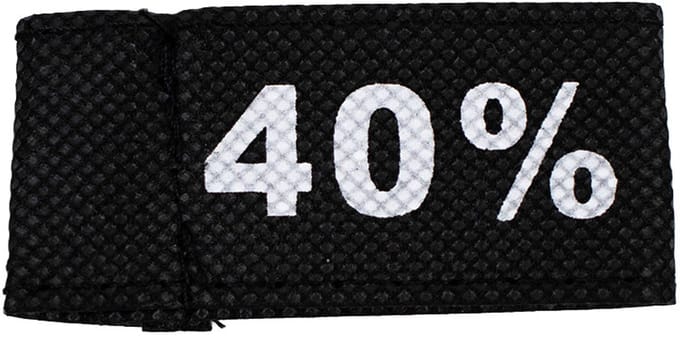 50x Kledinglabel 3x6cm - 40% zwart