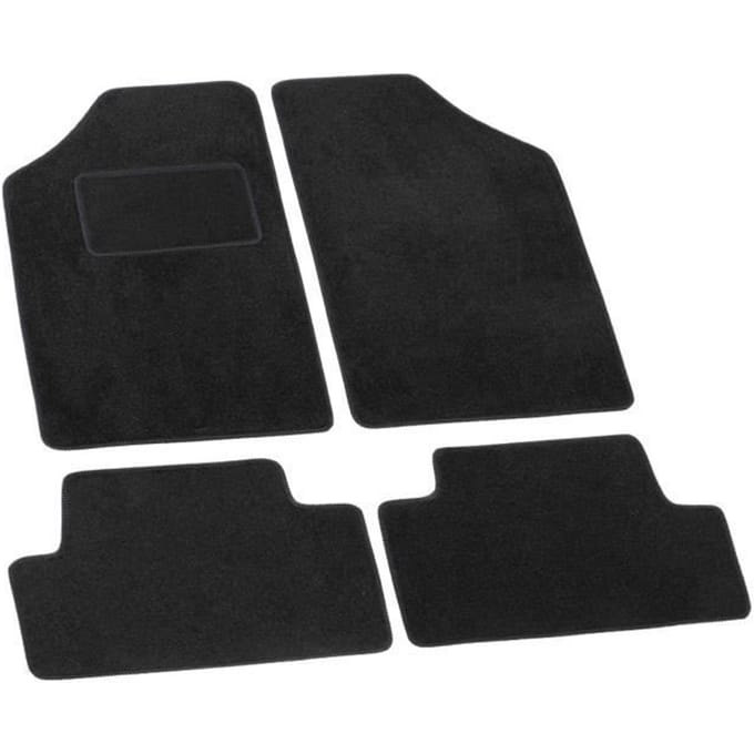 Vloermatten - 2008 - Zwart Velours - 4 stuks - Antislip en waterdicht
