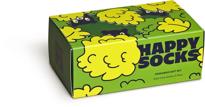 Happy Socks kids giftbox 3P sokken peek a boo multi