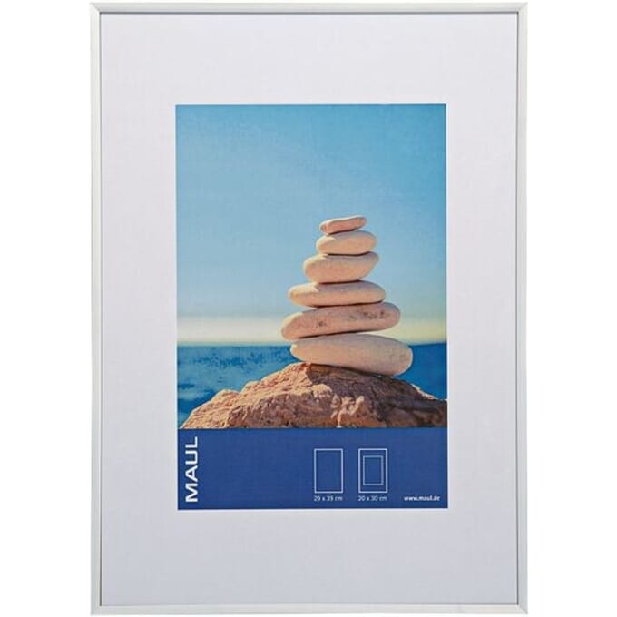 MAUL Fotolijsten MAULdesign aluminium 30 x 40 cm, ca. A3 zilver wit