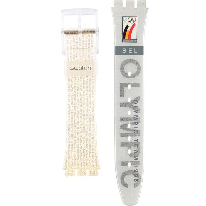 Swatch Plastic - Originals Medium (34mm) /Access/Solar/Musicall/Stop - G/SK/SL/SR/SS/SO28 AGZ150L GZ150L Olympic Team Belgium band