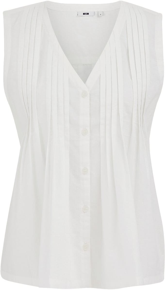 WE Fashion Dames blouse met structuur en plooidetail