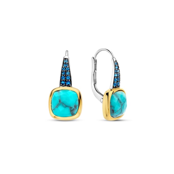 TI SENTO Dames Oorbellen - 925 zilver - Turquoise - 7969TQ