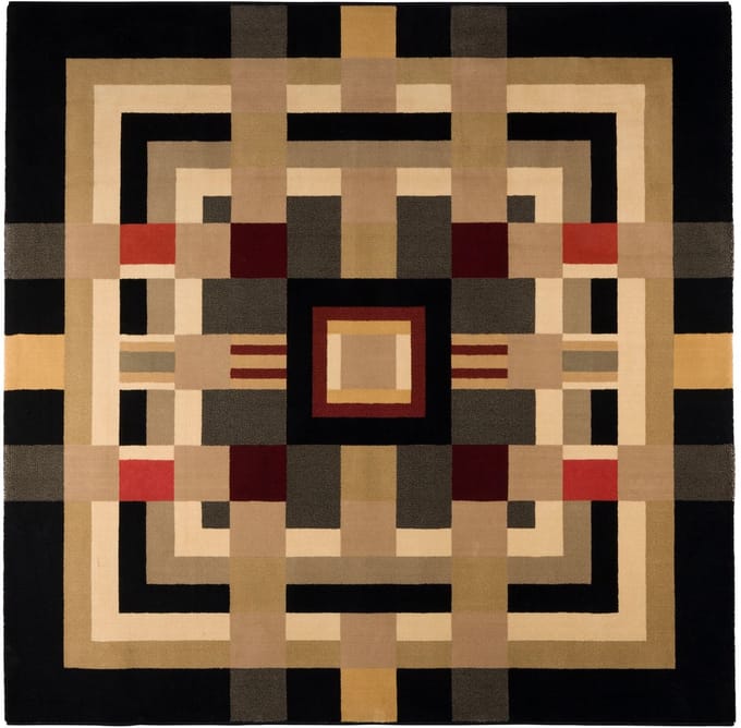 Bold Monkey Urban Maze Vloerkleed 160 x 160 cm - Meerkleurig