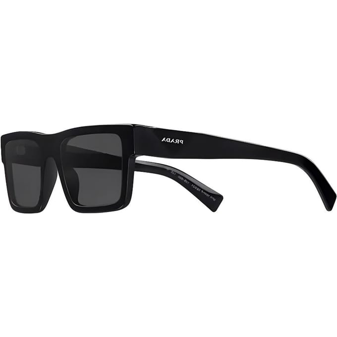 Prada Symbole Acetaat Zonnebril Vierkant Heren zonnebril Zwart Grijs APR19W-E1AB-F05S0-C-052 Basic Packaging-Eyeglass Case+Box black
