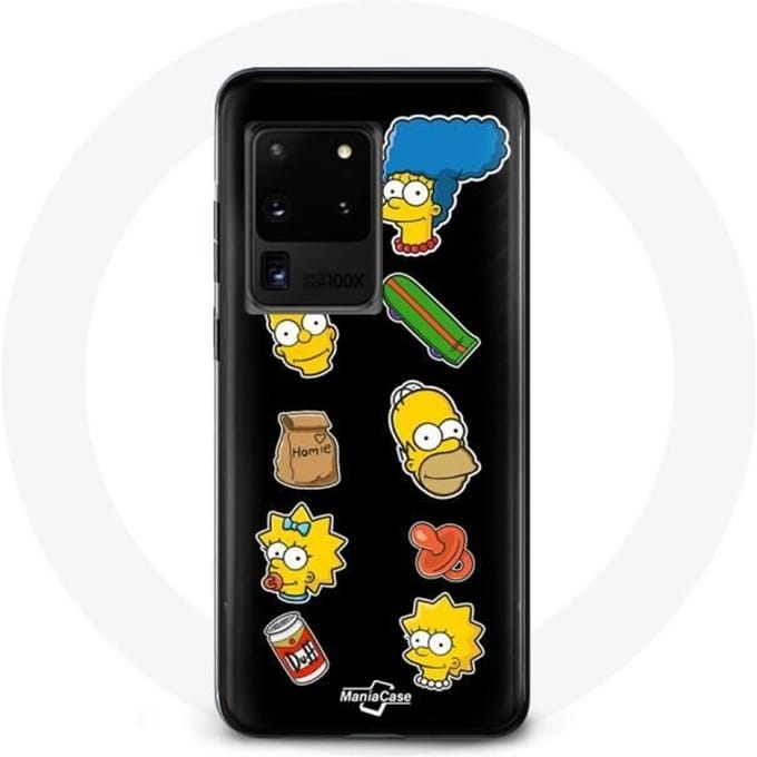 Coque - Les Simpson - Samsung Galaxy S20 Ultra - Souple - Noir - Protection noir