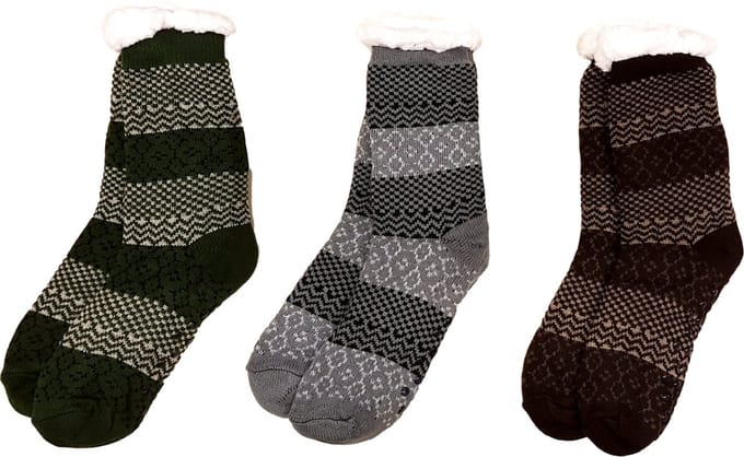 Belucci Warme Antislip Huissokken set van 3 paar ! Maat 40-45