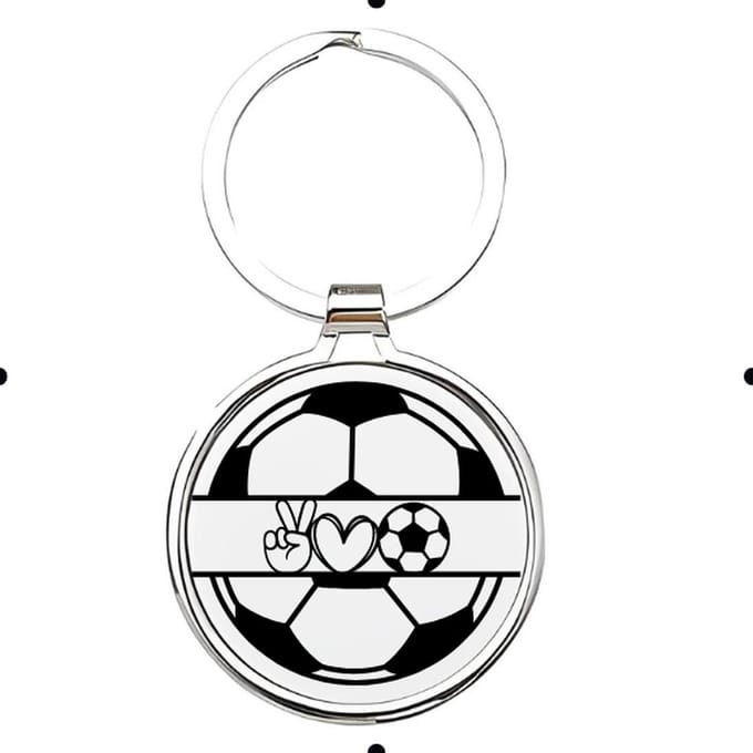 Akyol - Voetbal Sleutelhanger - voetbal - liefhebber - Cadeau - Sport - 2,5 x 2,5 CM