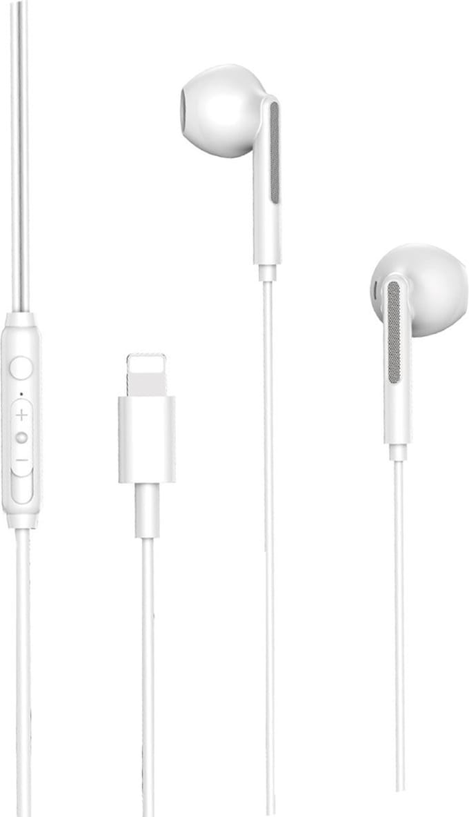 Oordopjes - Geschikt voor iPhone met Lightning aansluiting - Oortjes met Draad - Wit