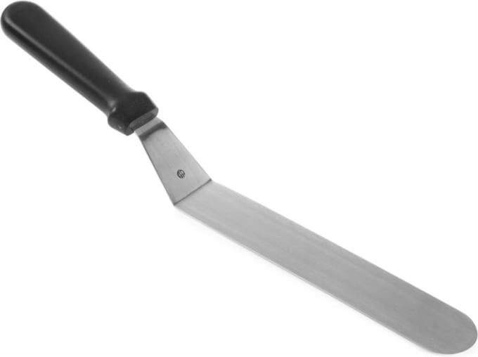 Smal roestvrijstalen schuine grillspatel 254 mm Hendi 855683
