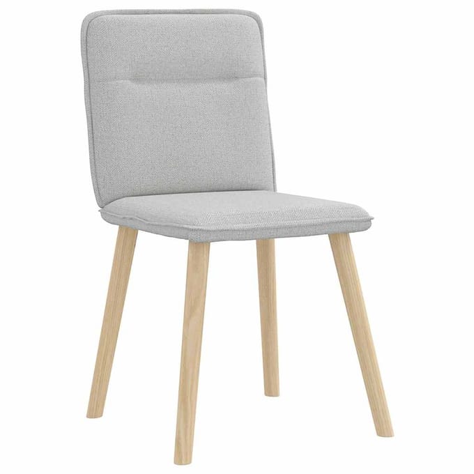 vidaXL Eetkamerstoelen 2 st stof wolk grijs