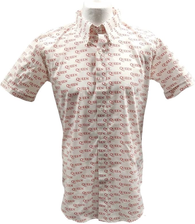 Queen - Logo Pattern Shirt - XL - Wit