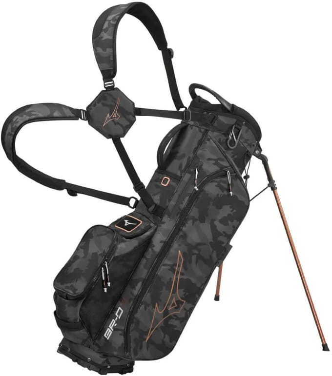 Mizuno BR D3 - Waterwerende Golftas - Standbag - Zwart