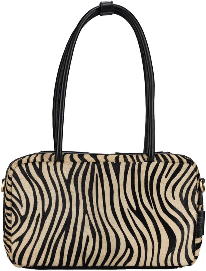 JOST Leren schoudertas Furry Zebra Bowling Bag Zebra veelkleurig