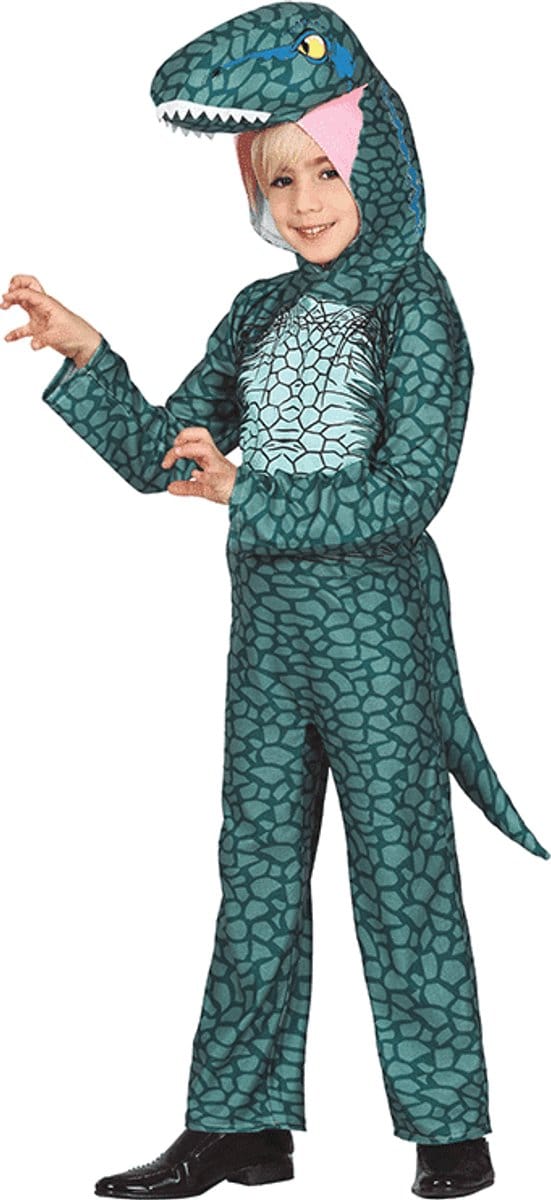 Fiestas Guirca - Jumpsuit Raptor 5-6 jaar - Carnavalskleding - Carnaval - carnavalskleding 2027 - Carnaval kostuum