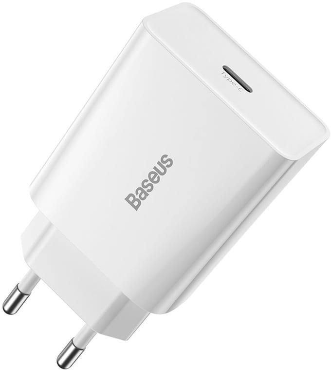 Baseus - 20W USB C Oplader - Snellader - USB C Adapter - Wit