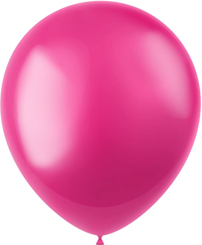 Ballonnen Radiant Fuchsia Pink Metallic 33cm - 10 stuks