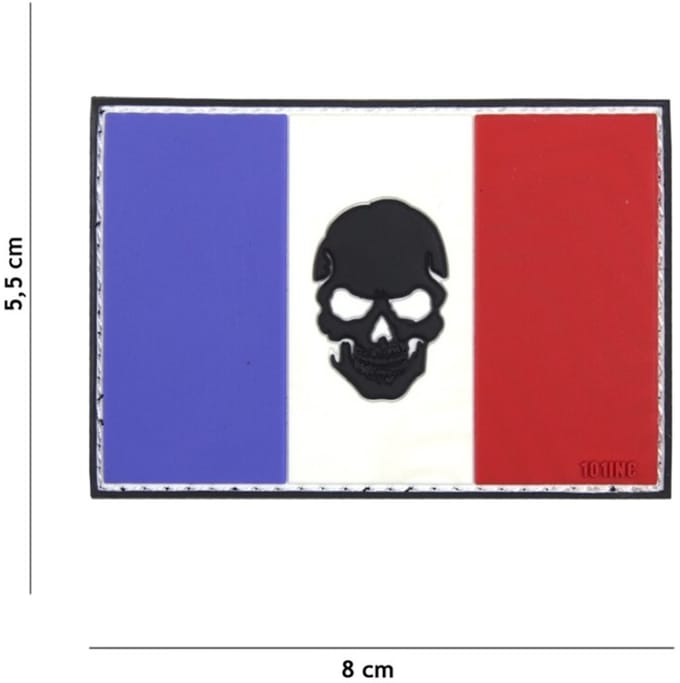 101 Inc Embleem 3D Pvc Vlag Frankrijk   Skull    17008