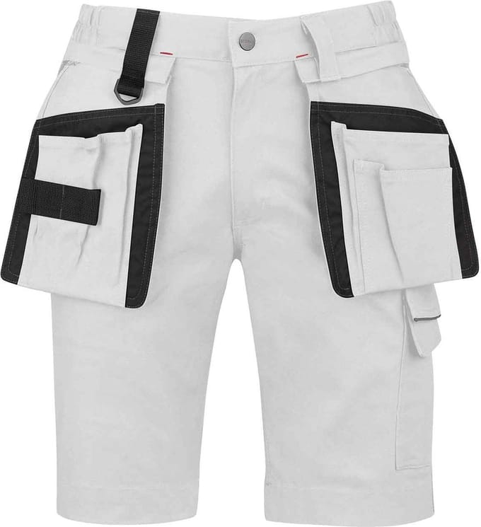 STØRVIK Thijs Stretch Korte Werkbroek Heren - Werkshort - Maat L - Wit
