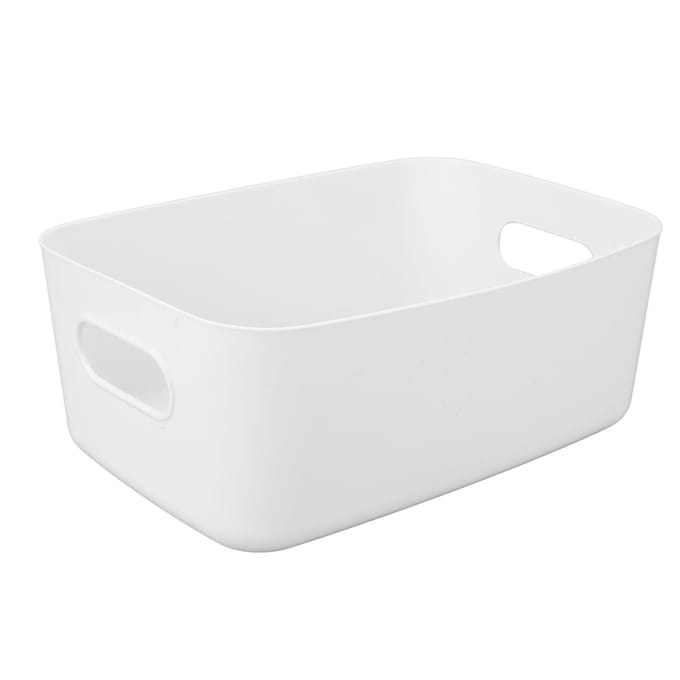 Opbergmand Wit Grote Capaciteit Handvat Ontwerp Duurzaam PP Brede Toepassing Plastic Opslag white