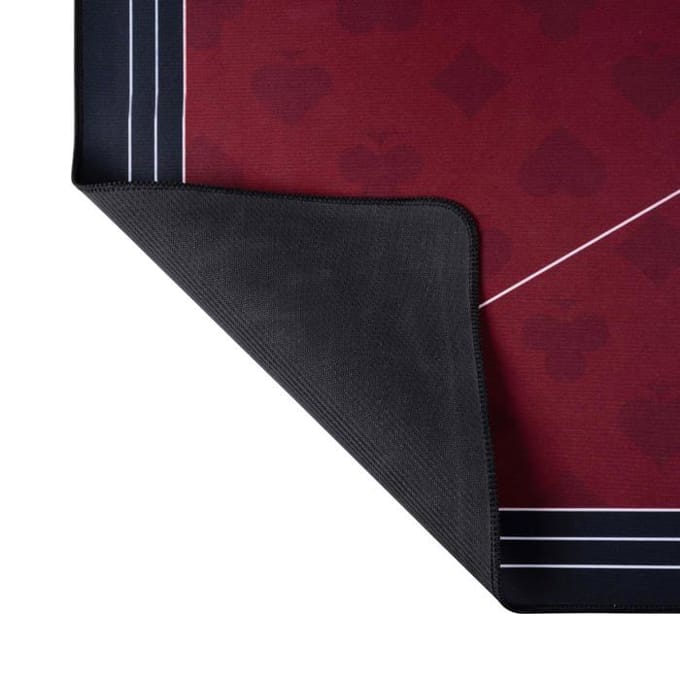 Pokerkleed Rood 180x90 cm - Polyester & Rubber - Glad Speeloppervlak - Poker & Dobbel Accessoire - Engelhart