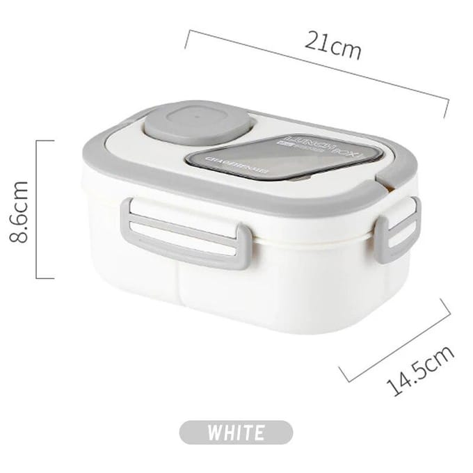 Boîte à déjeuner Portable, compartiment en paille de blé, Bento avec poignée de transport, conteneurs de vaisselle réutilisables, conteneurs de repas et de collations blanc