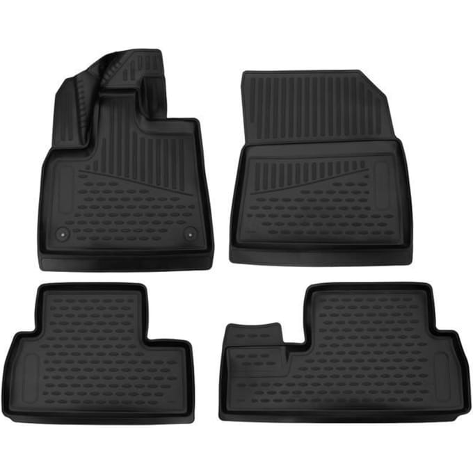 Tapis de sol - Exclusive - Peugeot Rifter - Caoutchouc 3D - 4 pièces - Toutes saisons