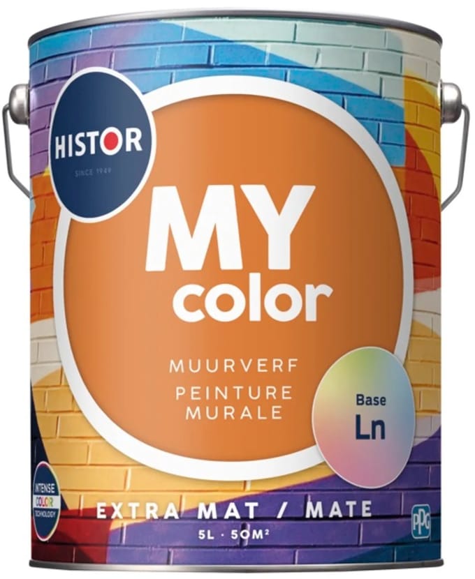 Histor MY color Muurverf Extra Mat - 5L - RAL 9005 | Gitzwart