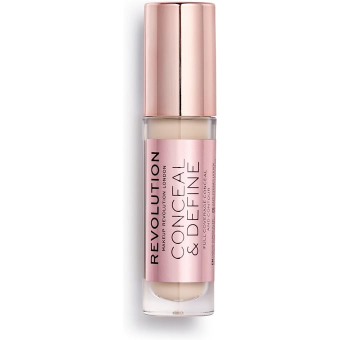 Makeup Revolution Conceal & Define Corrective Liquid Concealer, C1, 4 g